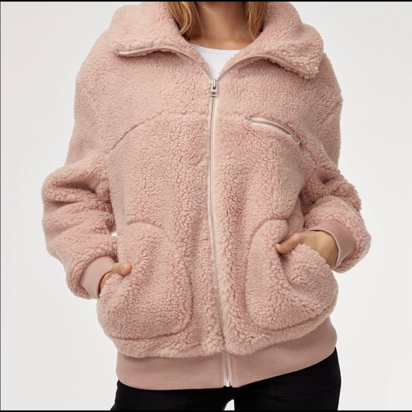 Aritzia Sweaters - Aritzia Wilfred Free Teddy Jacket in Blush Medium
